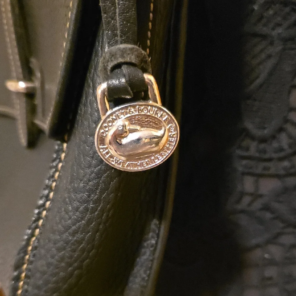 Dooney & Bourke Black Pebbled Leather Crossbody Bag